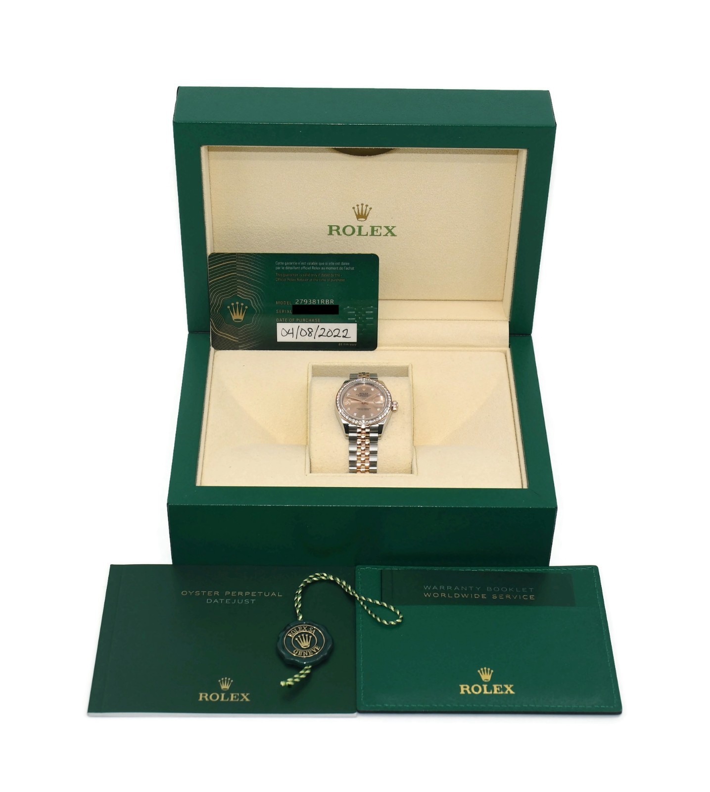 Rolex Datejust 28 Diamond 18K/Stainless Steel Watch 279381RBR