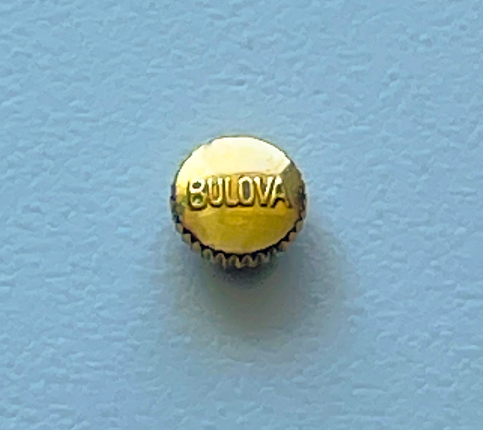 NOS Vintage Bulova Watch Crown Gold Tone 4.3mm Replacement Repair Parts
