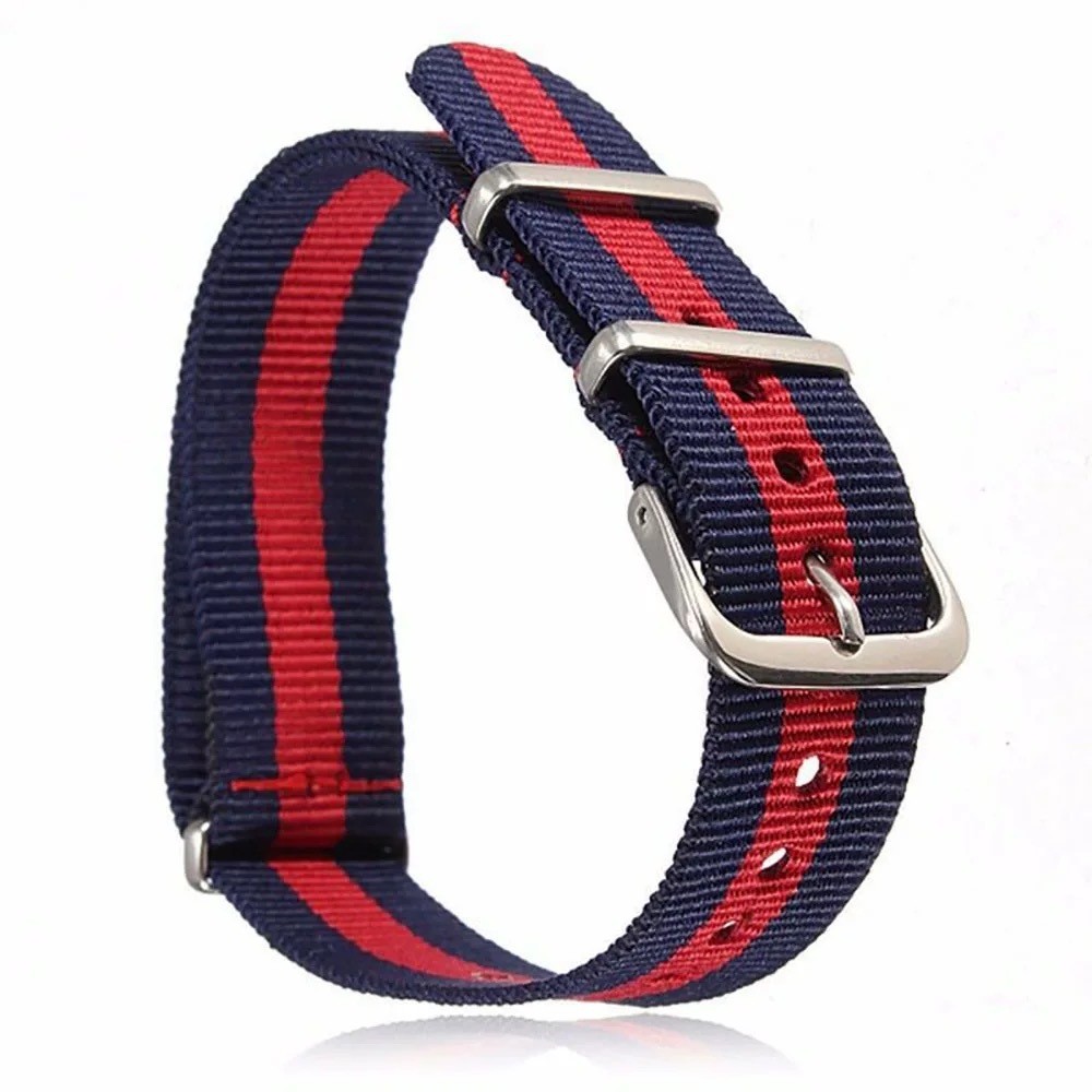 High Quality Nylon Canvas Watch Band Single Pass Sports Strap 18 20mm Universal