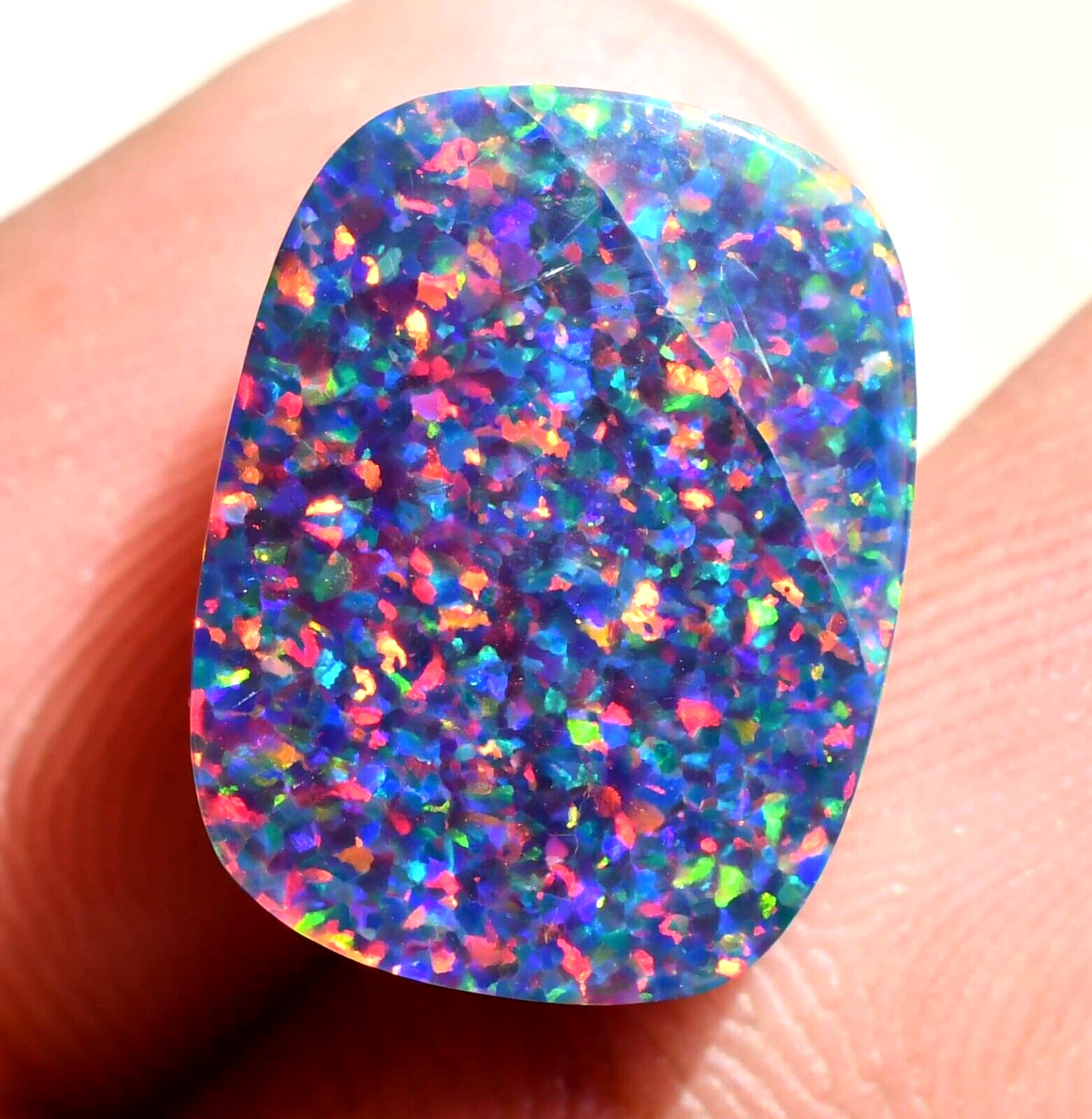 10.00 CT Natural Ethiopian Black Fire Opal Certified Very Rare Precious Gemstone