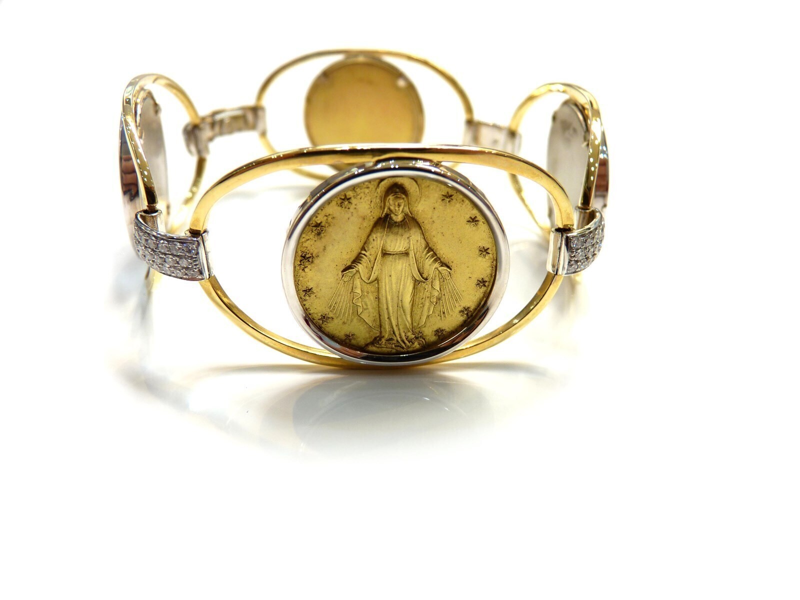 Madonna bracelet diamonds/brilliant 1.20ct 750 18K two-tone gold length 19.5cm