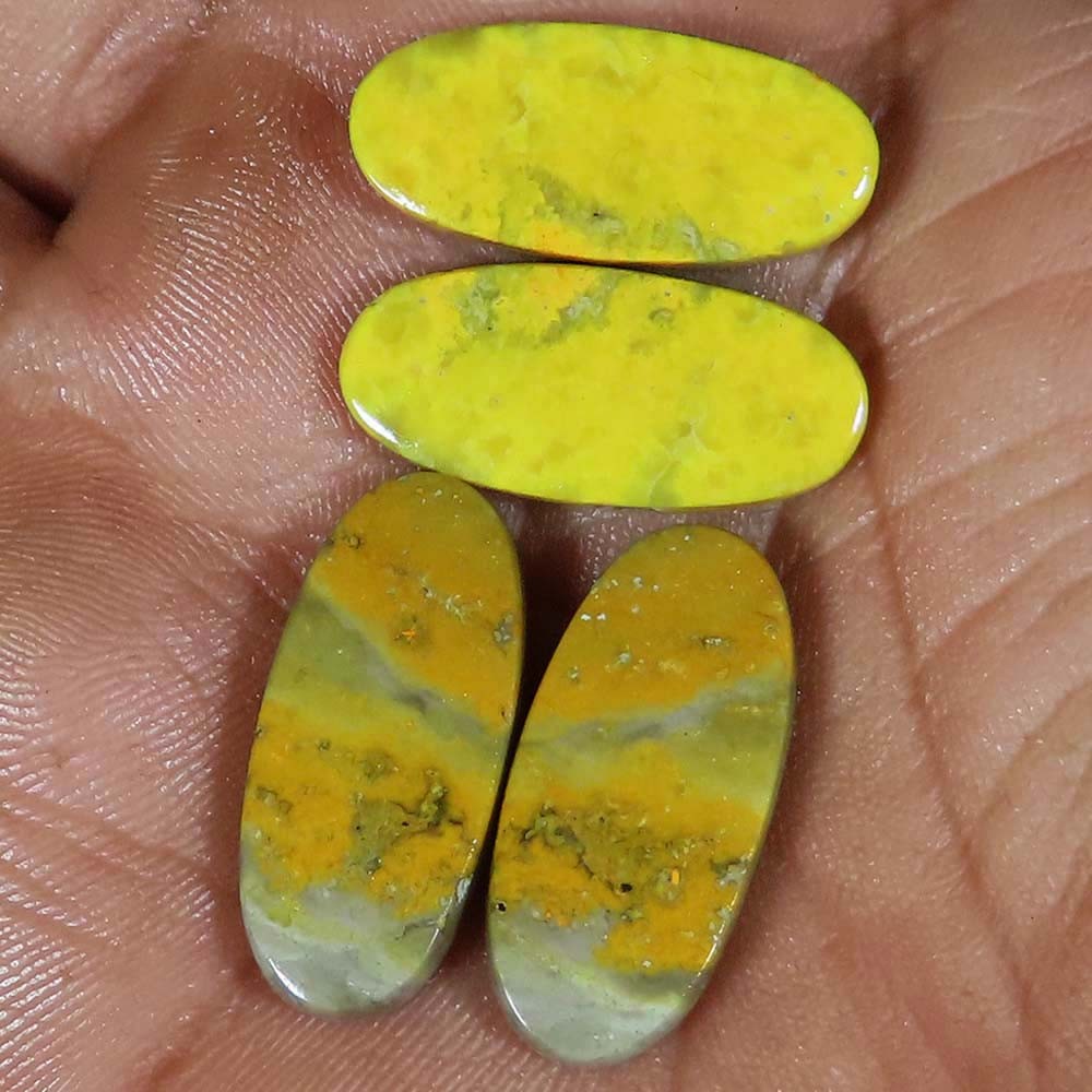 40.55 Ct Natural Bumble Bee Jasper Pair Oval Cabochon 2 Pair Lot~ Gemstone UT554