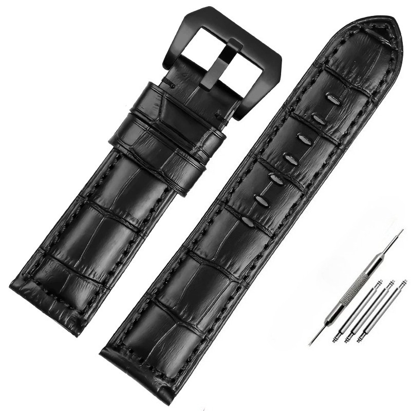 Premium Waterproof Blue Cowhide Leather Watch Band For Panerai PAM688/441/1313