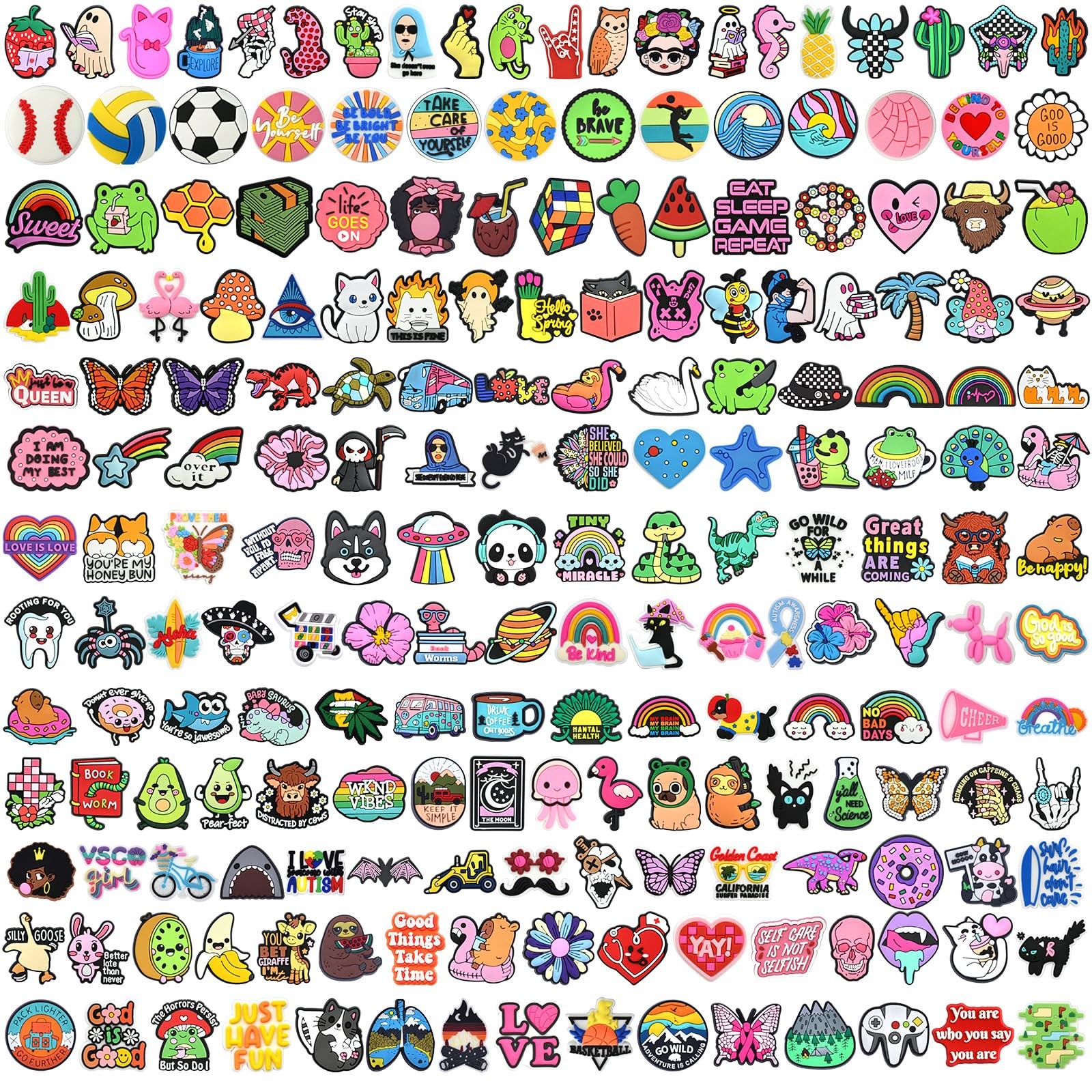 200 PCS Cute Pins Bulk, Funny Backpack Pin Aesthetic Lapel Pin Set Brooch Pin…