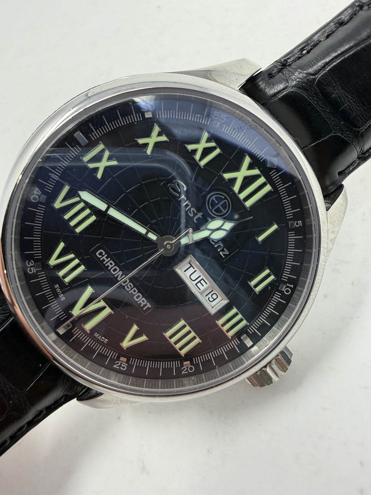 Ernst Benz Chronosport GC10251 Stainless Steel Black dial 47mm Automatic watch
