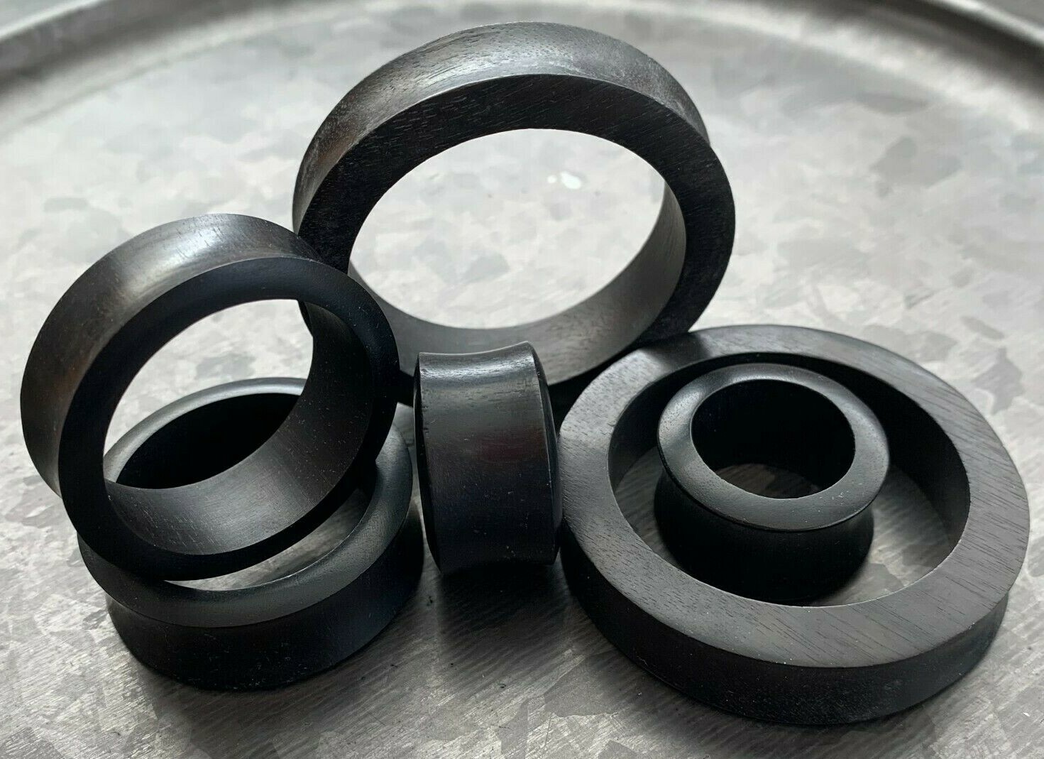 PAIR Areng Wood Tunnels Organic Plugs Earlets Gauges Body Jewelry