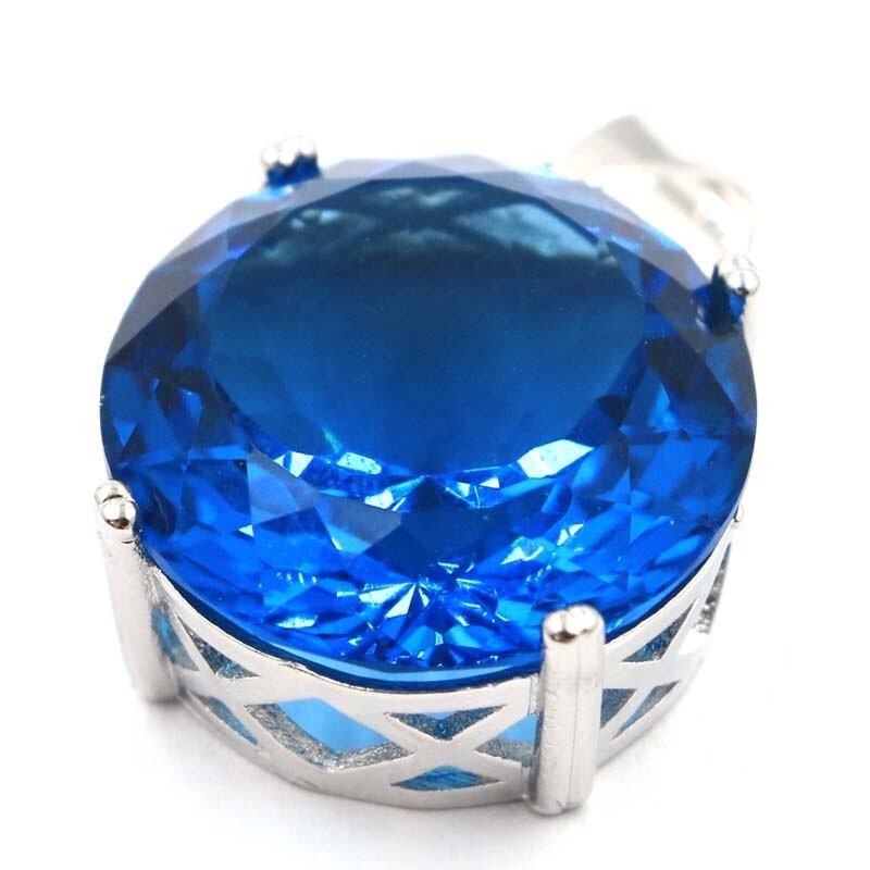 Buy 3 Get 1 Free Big Gemstone Alexandrite Topaz Peridot Tanzanite Silver Pendant