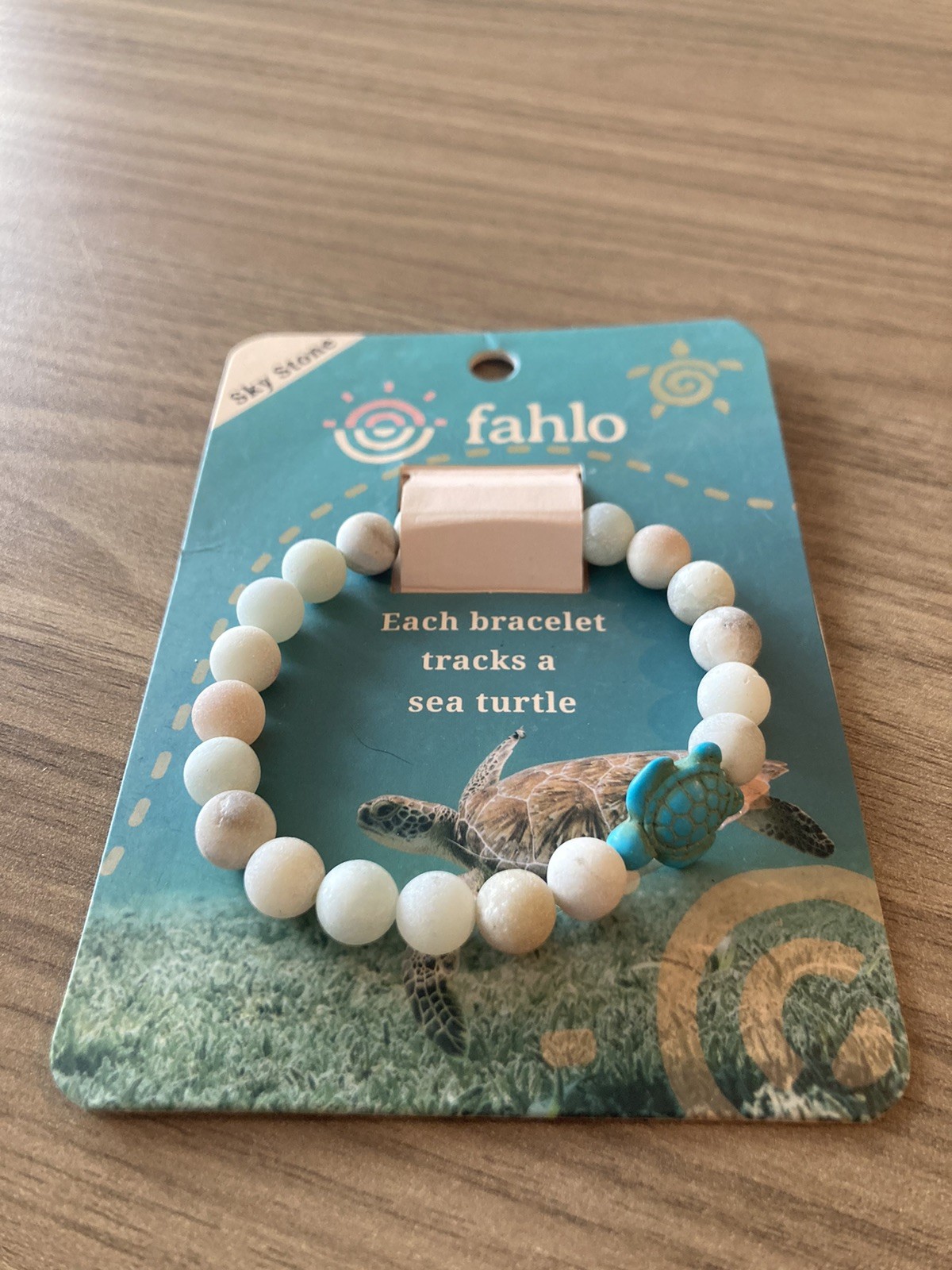 Fahlo Turtle Tracking bracelet, Sky Stone Endangered Species Jewelry NWT