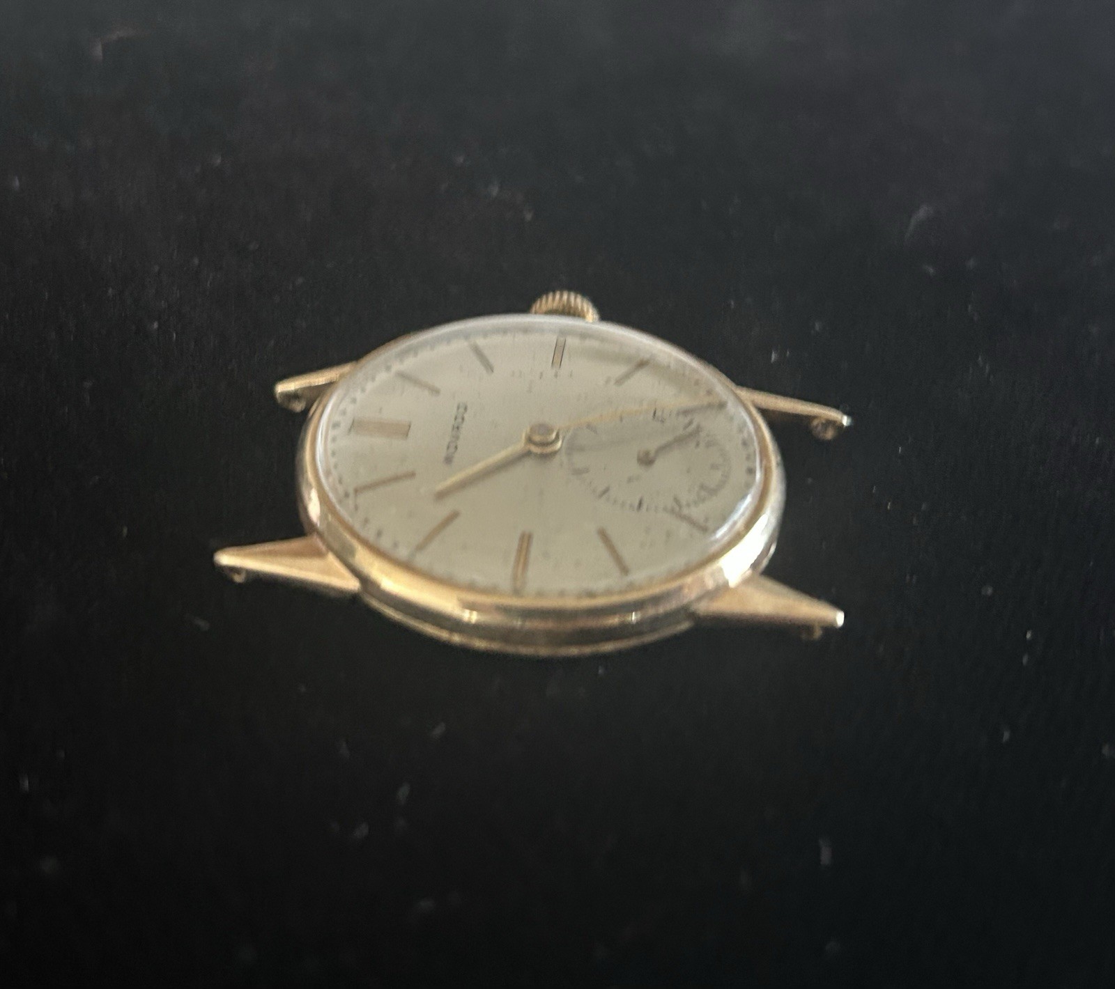 28mm Unisex 14k Yellow Gold Vintage Movado Watch Runs