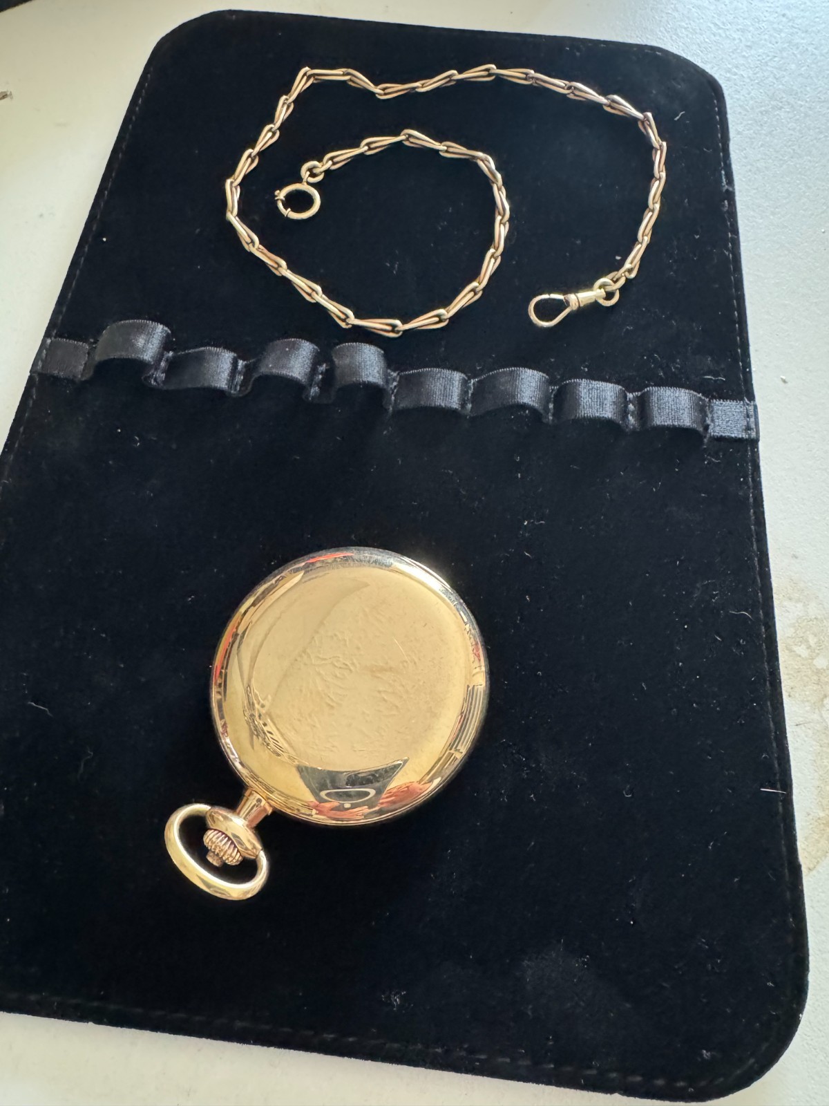 A. Lange & Söhne 14k Gold Hunter’s Pocket Watch Savonette + 14k Fob, Circa 1925