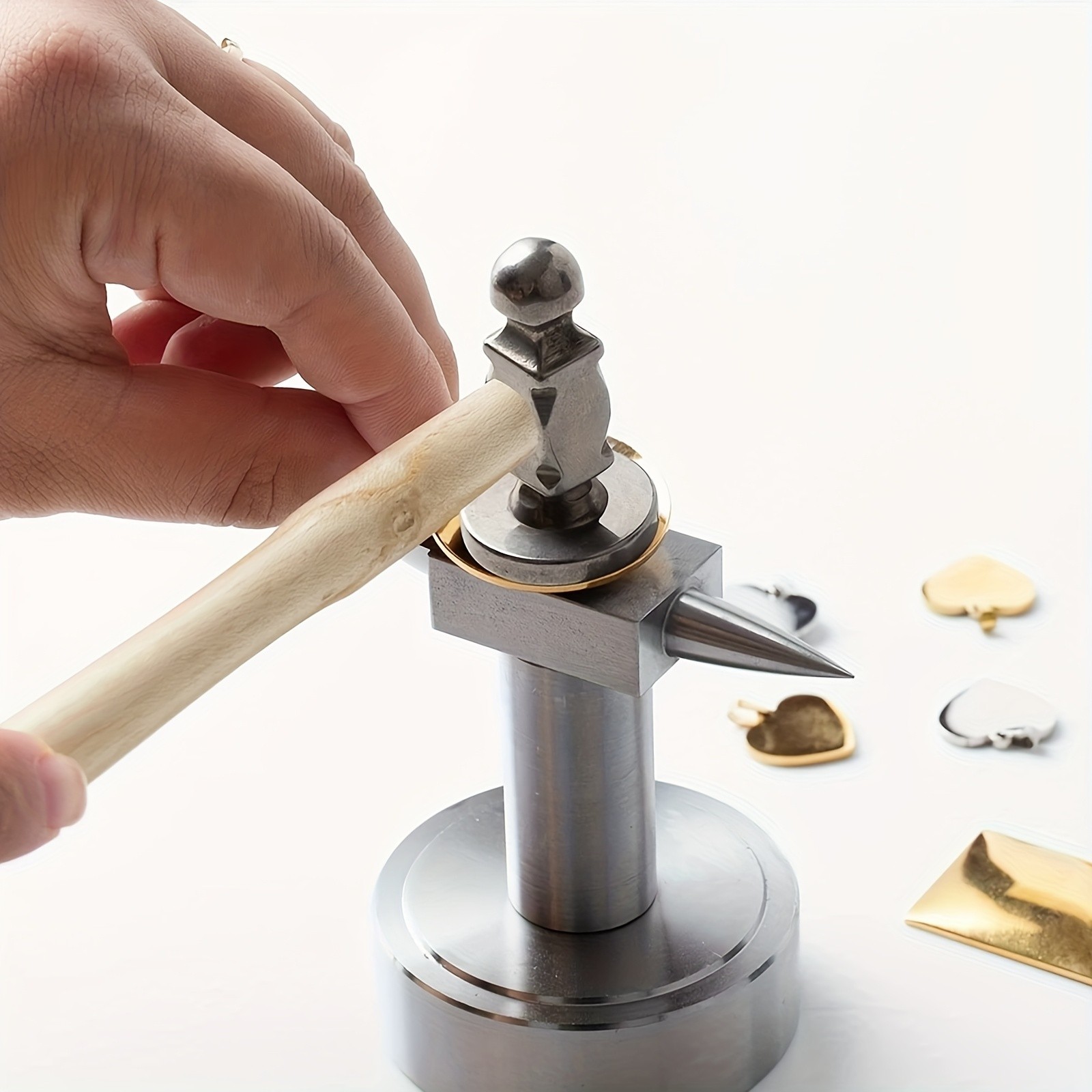 Jewelry Making Double-Headed Hammer – Wood Handle for Metal Shaping & Crafting
