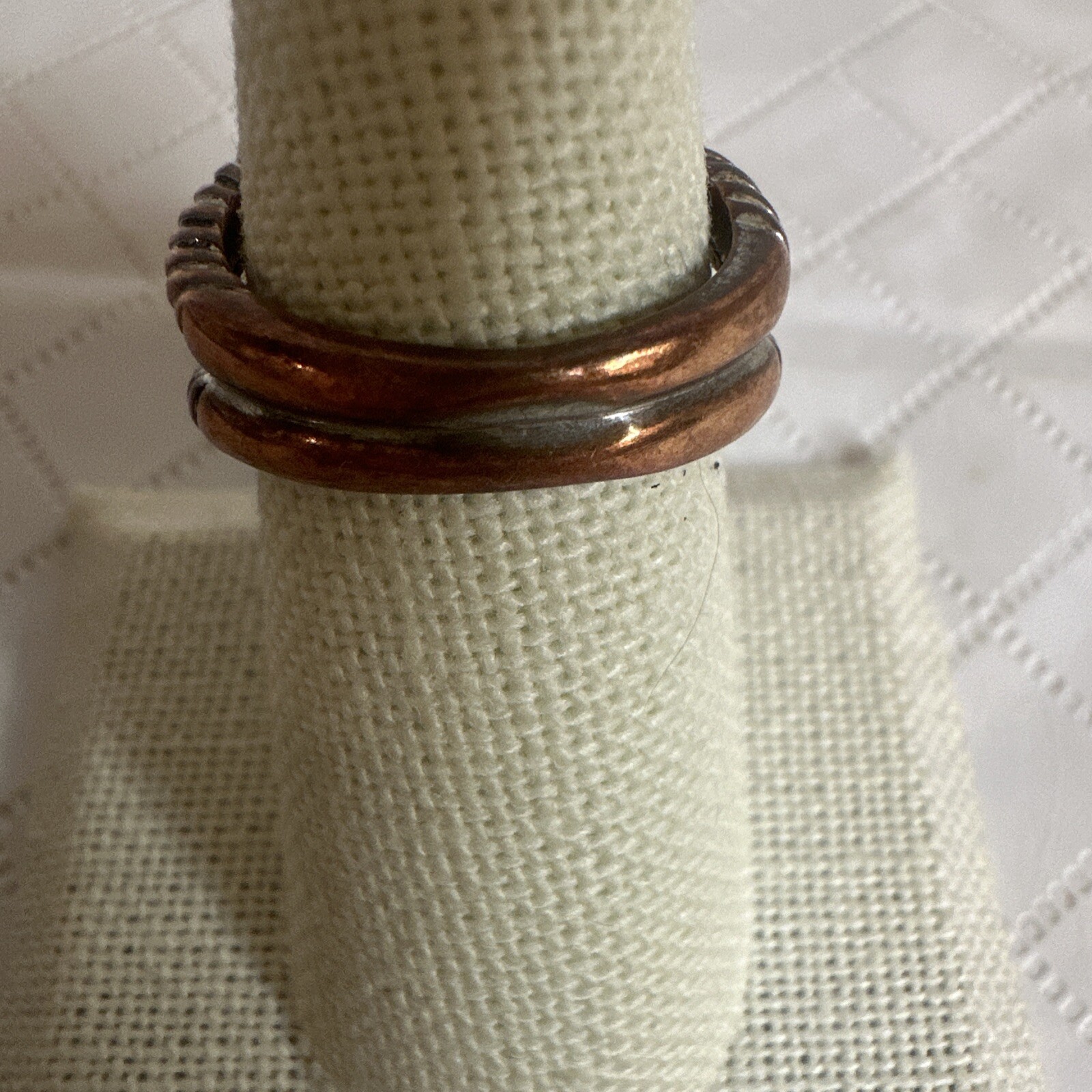 Vtg Chartreuse Fauceted Faux Citrine Rounded SQUARE Ring Sz 7.5” Brass Tone Read
