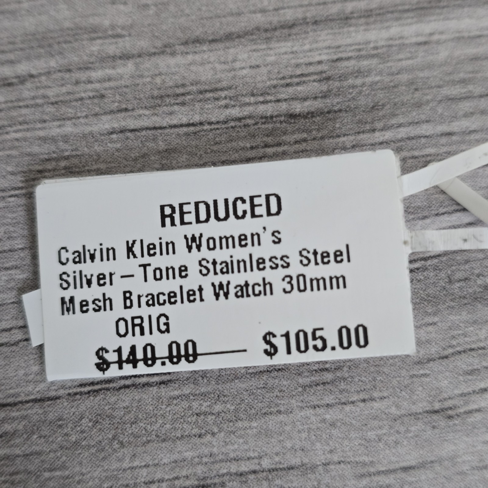 Calvin Klein Iconic Women’s Quartz Mesh Bracelet Watch Stainless Steel Silver