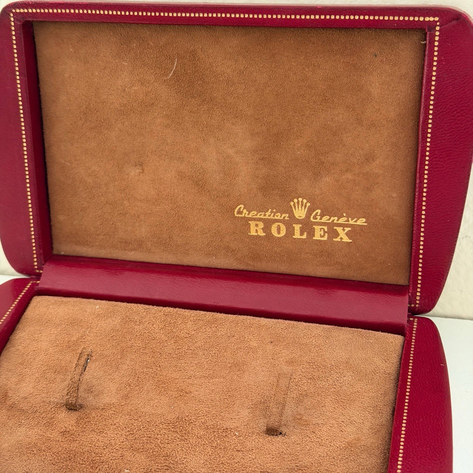 Ultra Rare Vintage Rolex Red Asymmetric Watch Storage Box 50-60s