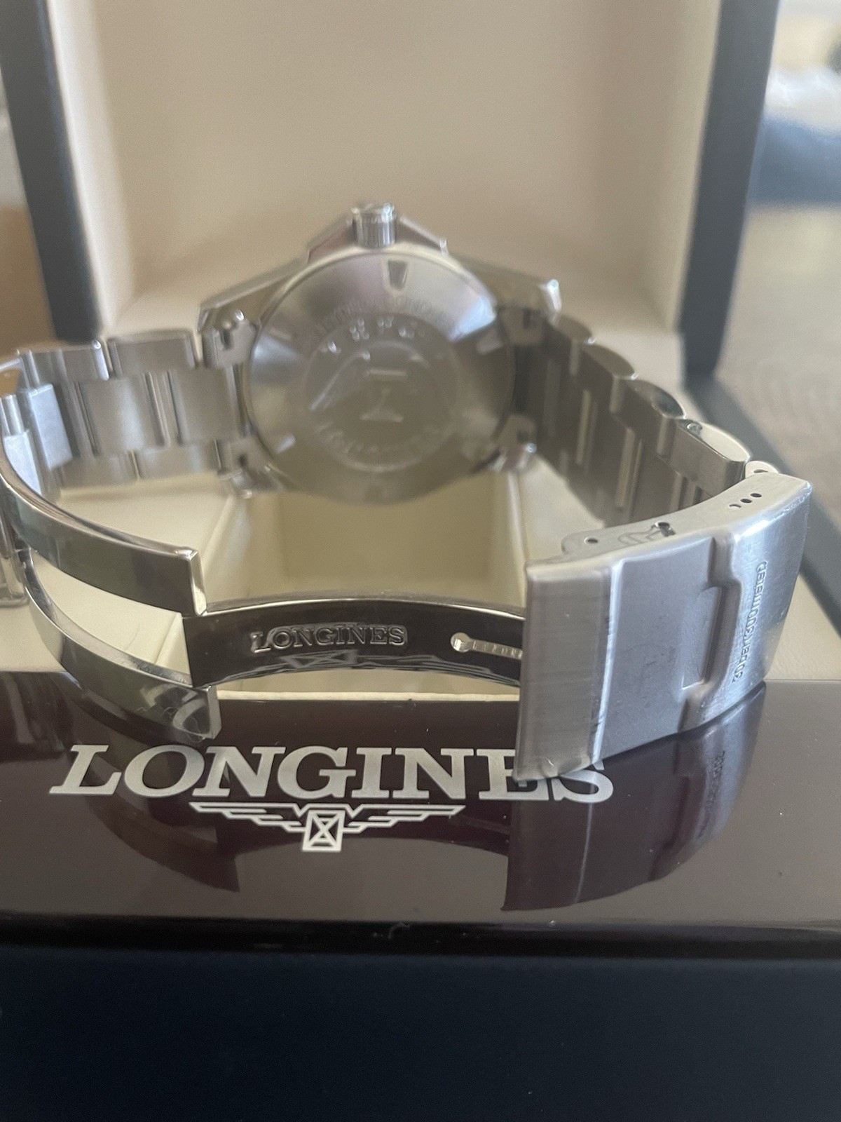 Longines HydroConquest 44mm Auto Men’s Black Watch No Reserve Extra Rubber Strap