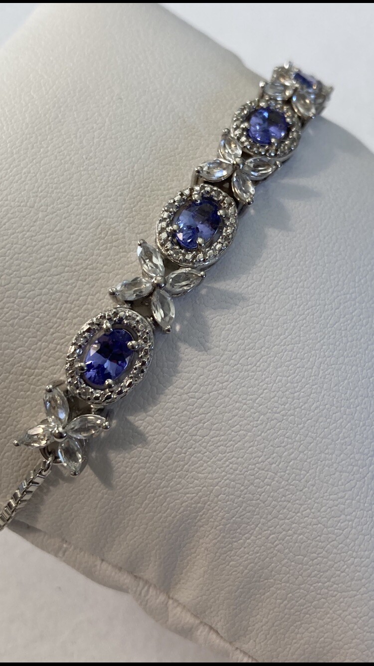 NYC II Tanzanite & White Zircon Bracelet Never Worn