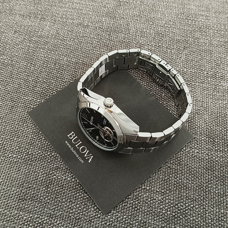 Bulova New Surveyor Automatic Black Dial 96A270 Men’s Chronograph Watch 42mm