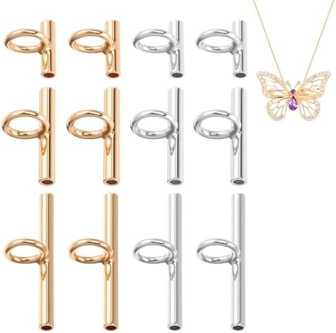 12Pcs Pin to Pendant Converters 3 Sizes Brooch Pendant Converter Brass Pin Neckl