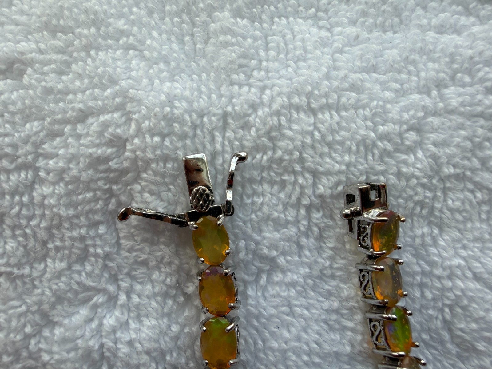 Natural Citrine Tennis Bracelet 925 Sterling Silver 9″