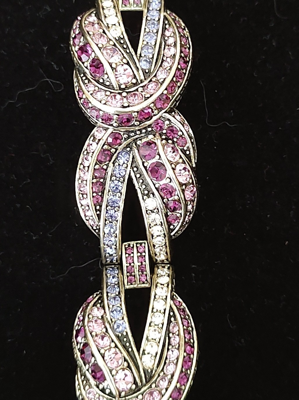 Heidi Daus Shades of Amethyst Thick Crystal Link Bracelet – Exceptional Piece