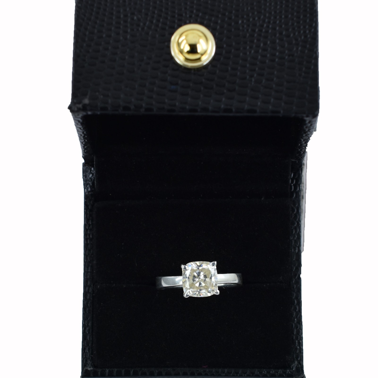 2.50 Ct Certified Cushion Cut Diamond Ring-Amazing Luster, FREE DIAMOND STUDS