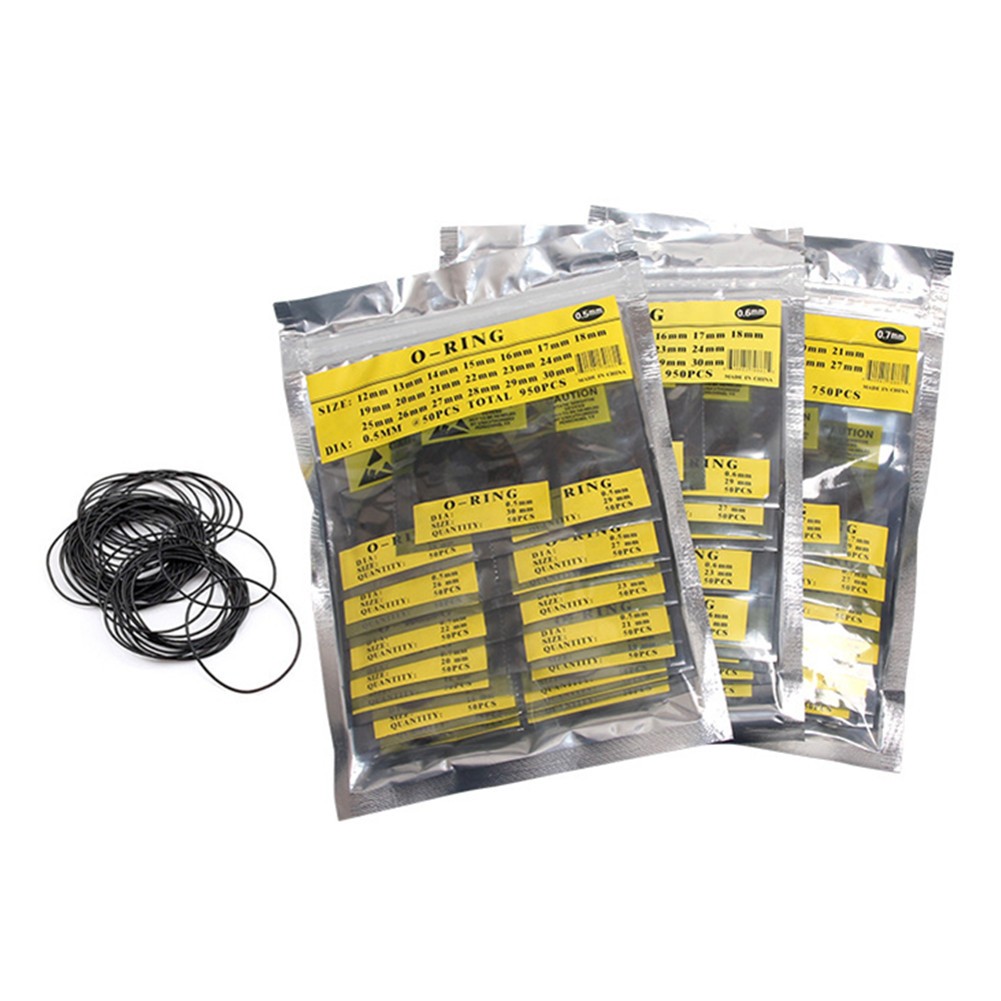 0.5/0.6/0.7mm Assorted Size Silicone Watch Seal O Ring Rubber Gasket 12mm-30mm