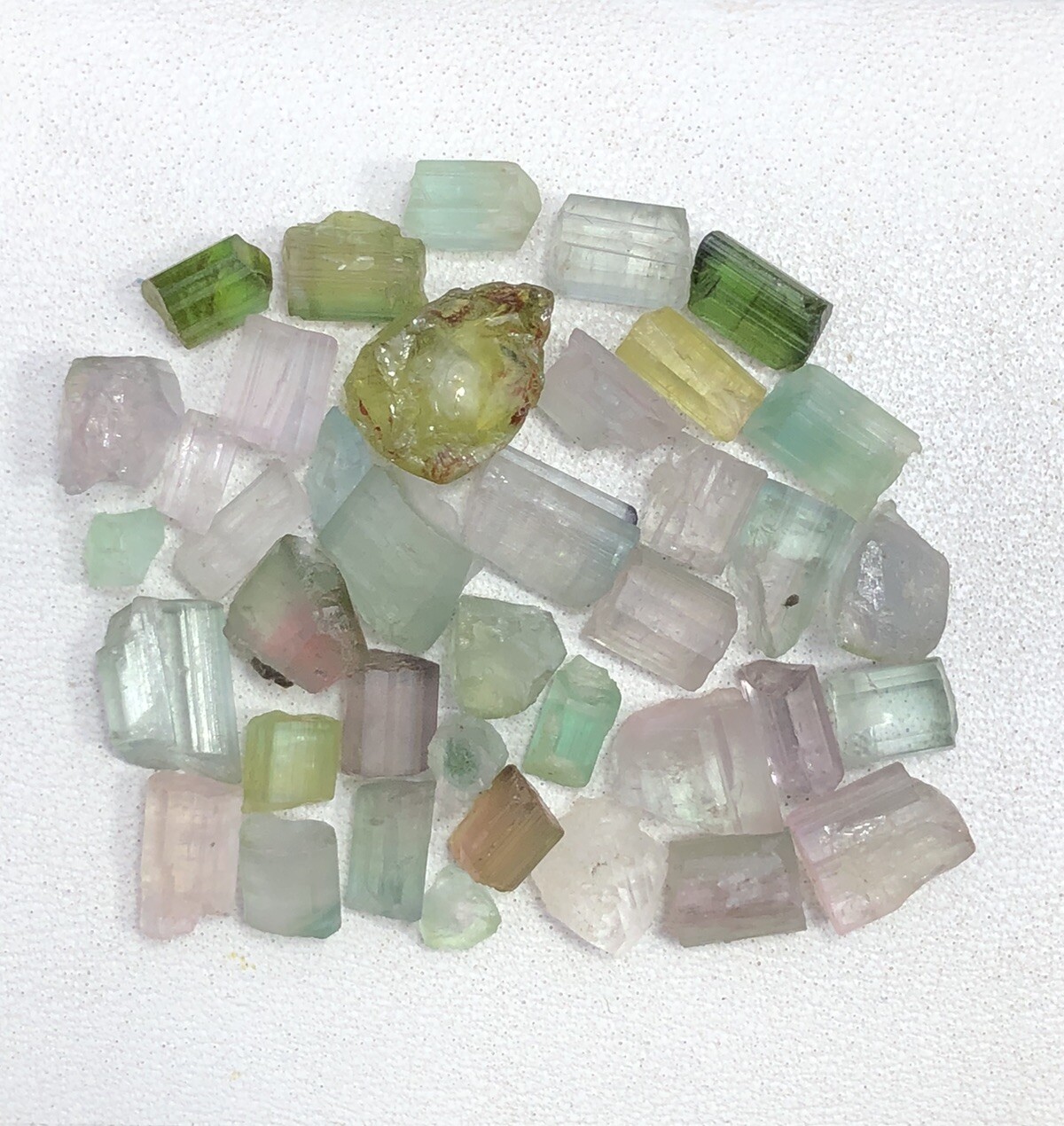 35 Carat Faceted Quality Natural Tourmaline Rough Lot from AFG Loose Gemstone