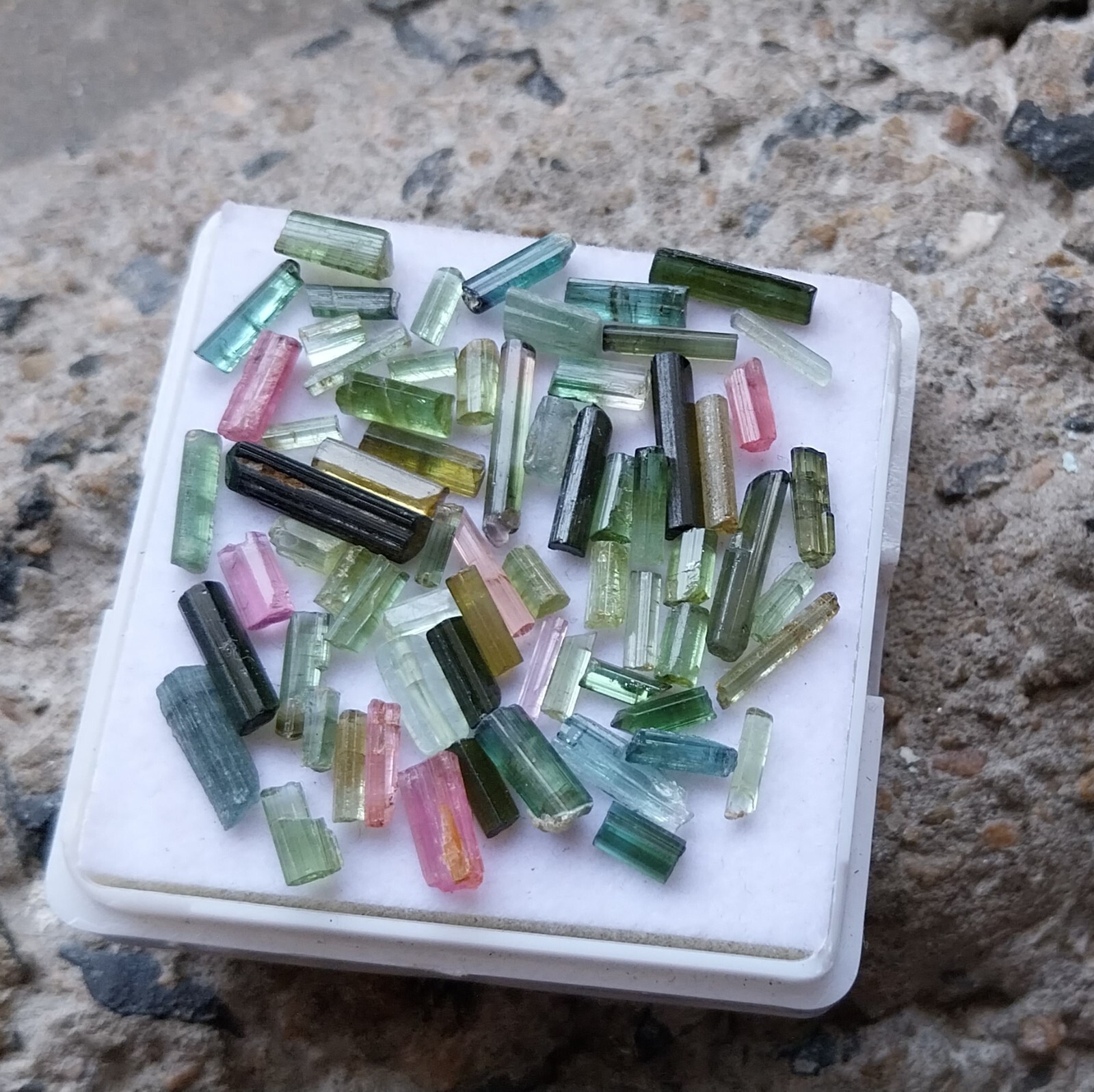 28 Carat 4.5 to 14.5 MM Natural Multi Tourmaline Stick /Pencil 67 Piece Lot