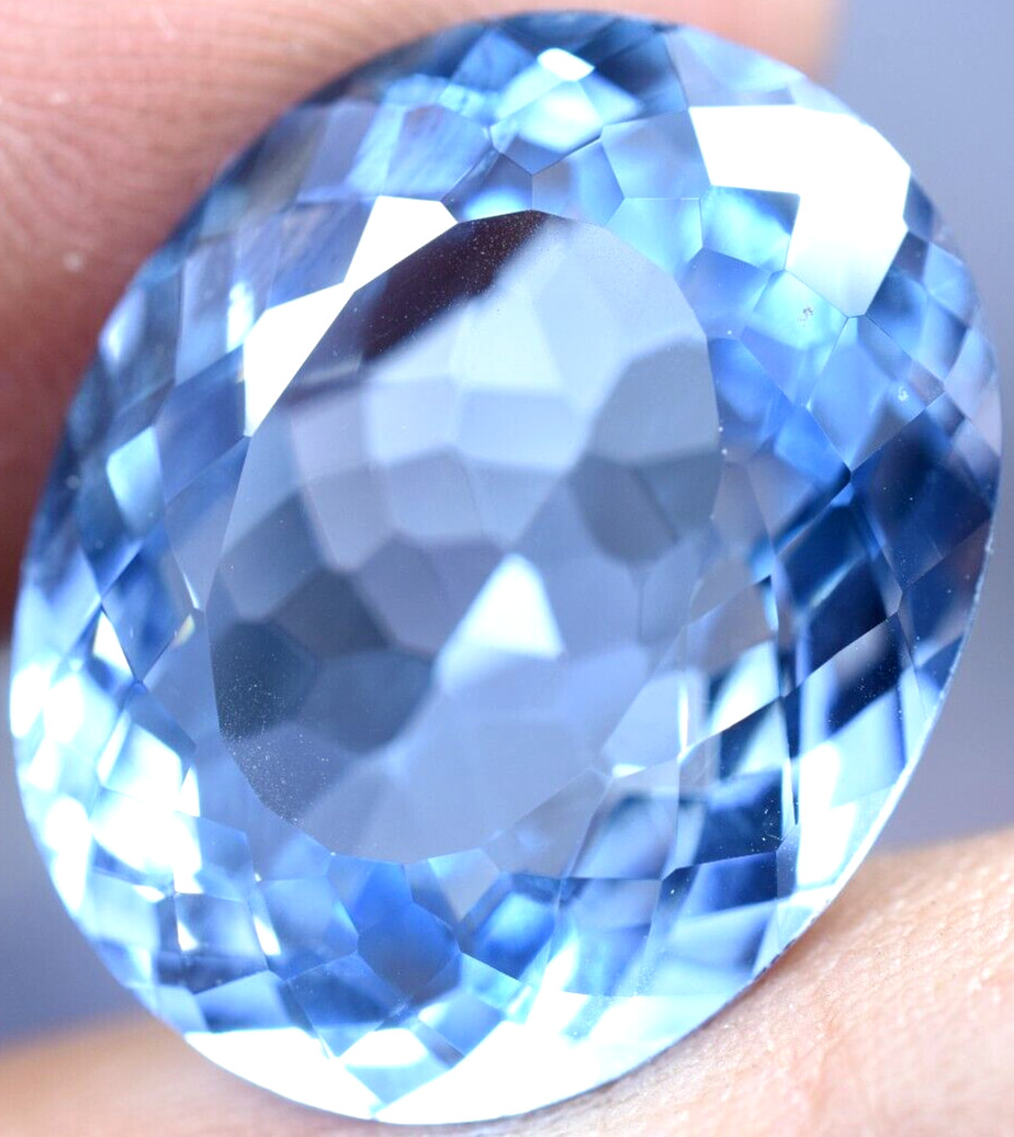 Natural 22.65Ct Namibia Jeremejevite Flawless Certified Oval Cut Loose Gemstone