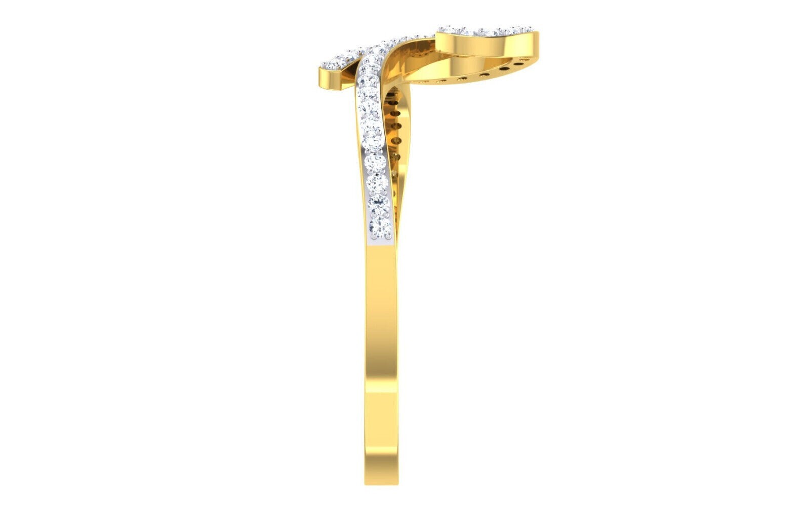1.00 Ct Round Cut Simulated Diamond Women’s Band Ring 14k Yellow Gold Plated