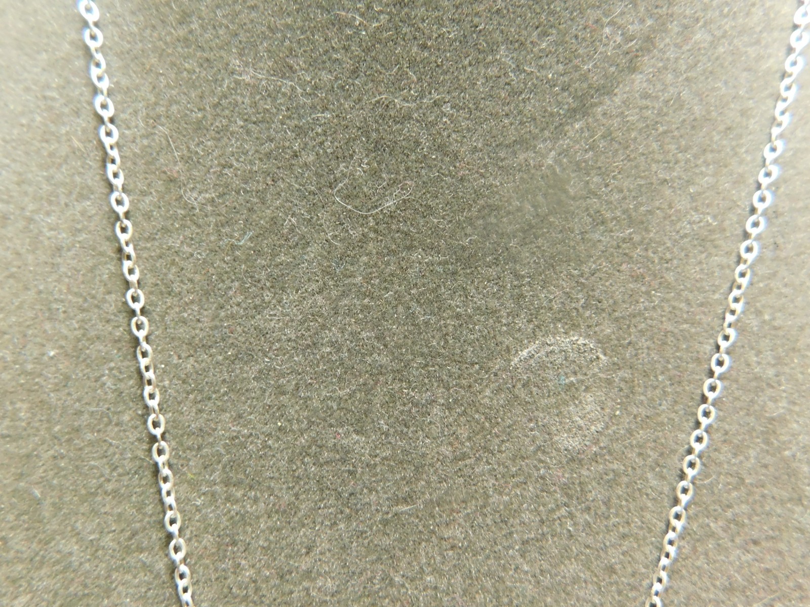 Kenneth Cole~Reaction (KCR) Silver Necklace & Large Round Green Abalone Pendant