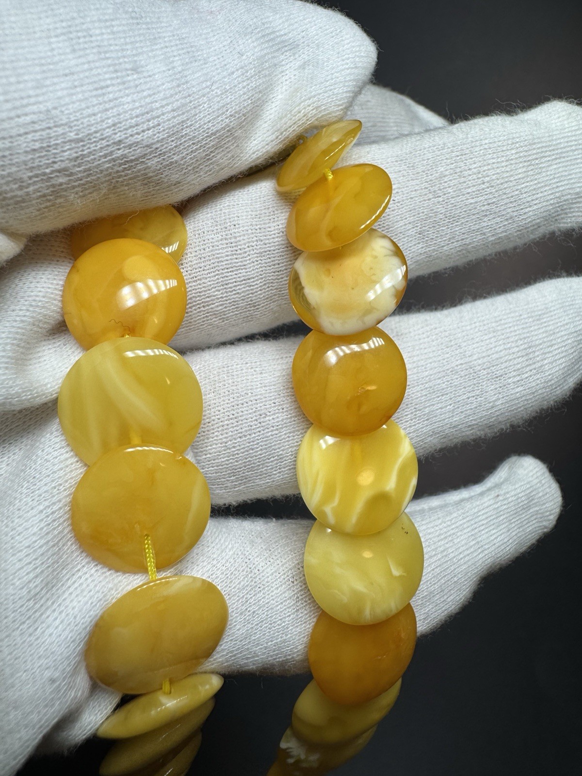 Natural Baltic Amber Necklace Butterscotch Egg Yolk Amber 27.2g 46cm