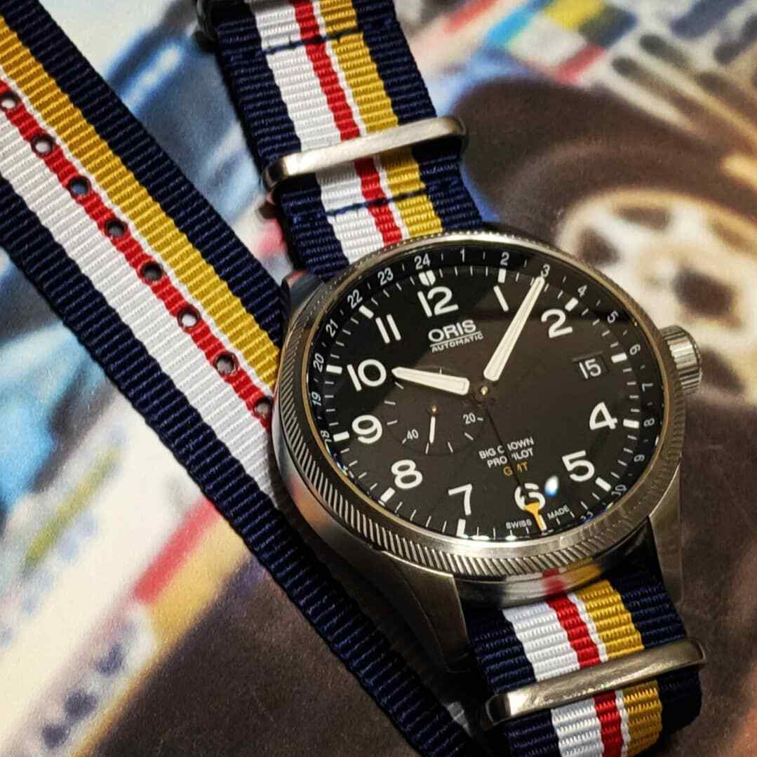 One-Piece Rothmans Porsche Inspired Strap Racing Colors Nylon Watch Band