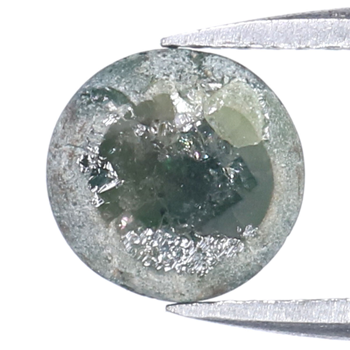 1.41 CT Natural Loose Round Rose Cut Diamond 6.90 MM Green Color Diamond KQ890
