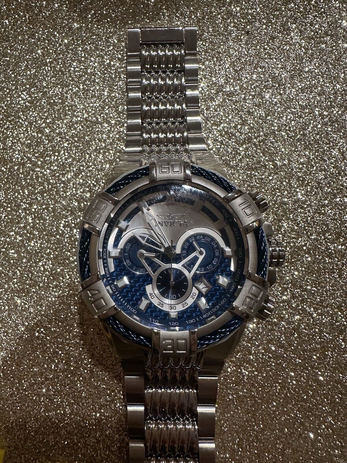 Invicta Bolt Chronograph Tritnite Flame Fusion Crystal Watch