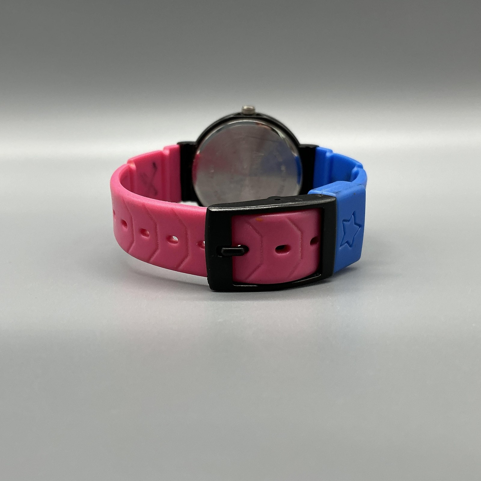 American Girl Girls Watch 31mm White Dial Black Pink Blue 290-Y121 New Battery