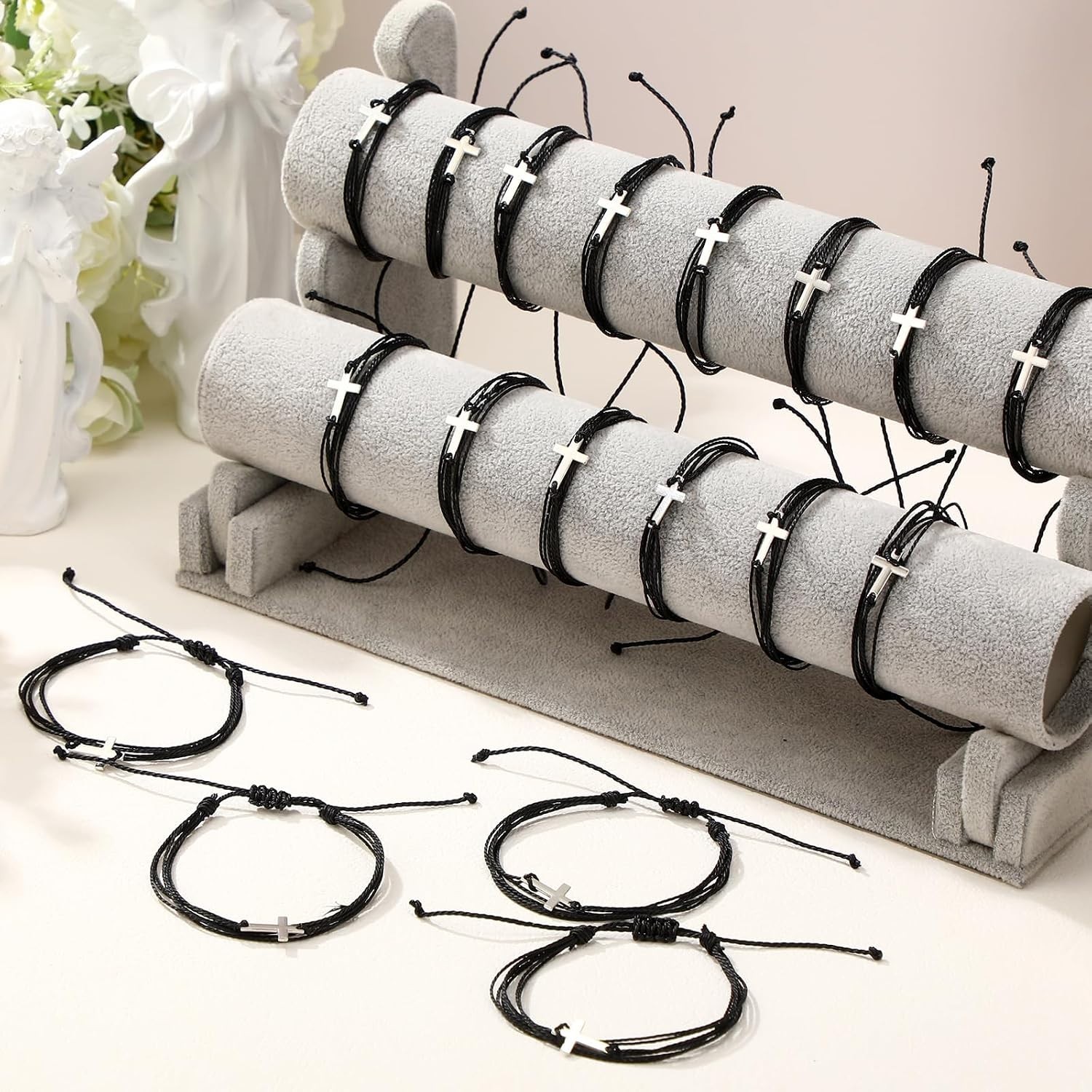 Handmade Cross Bracelets – 30 Pcs Adjustable Christian Gifts for All Ages