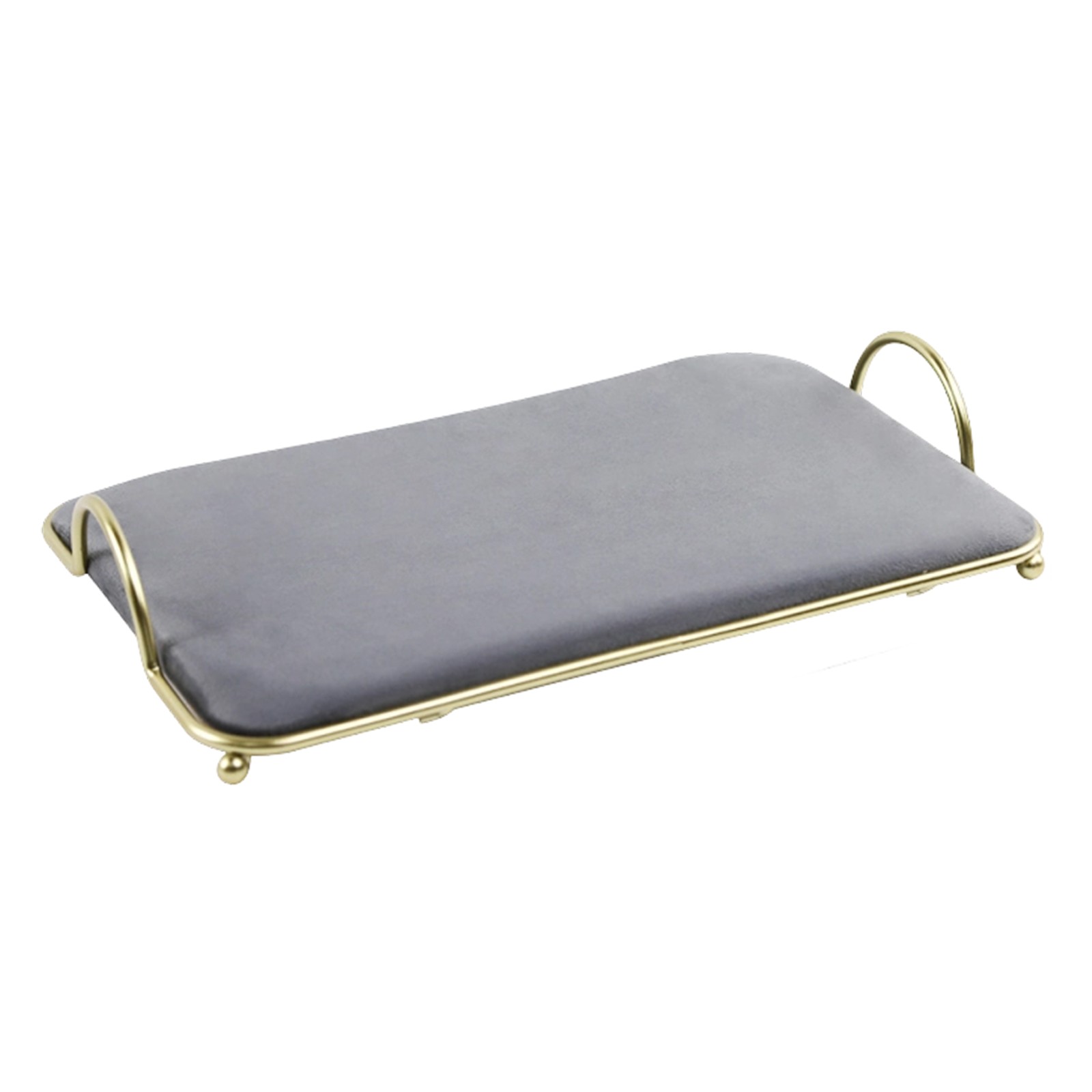 Jewelry Pendant Display Showcase Tray Flannelette Jewelry Storage Tray Gray