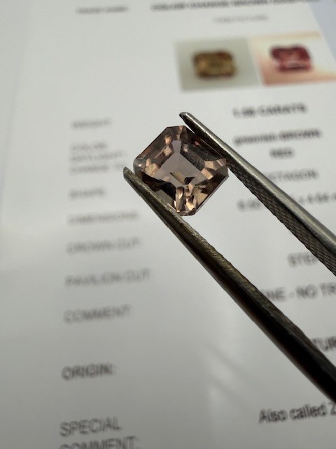 GFCO Certified 1.58ct Zultanite–Rare Octagon Cut Color Change Gemstone (Red Hue)