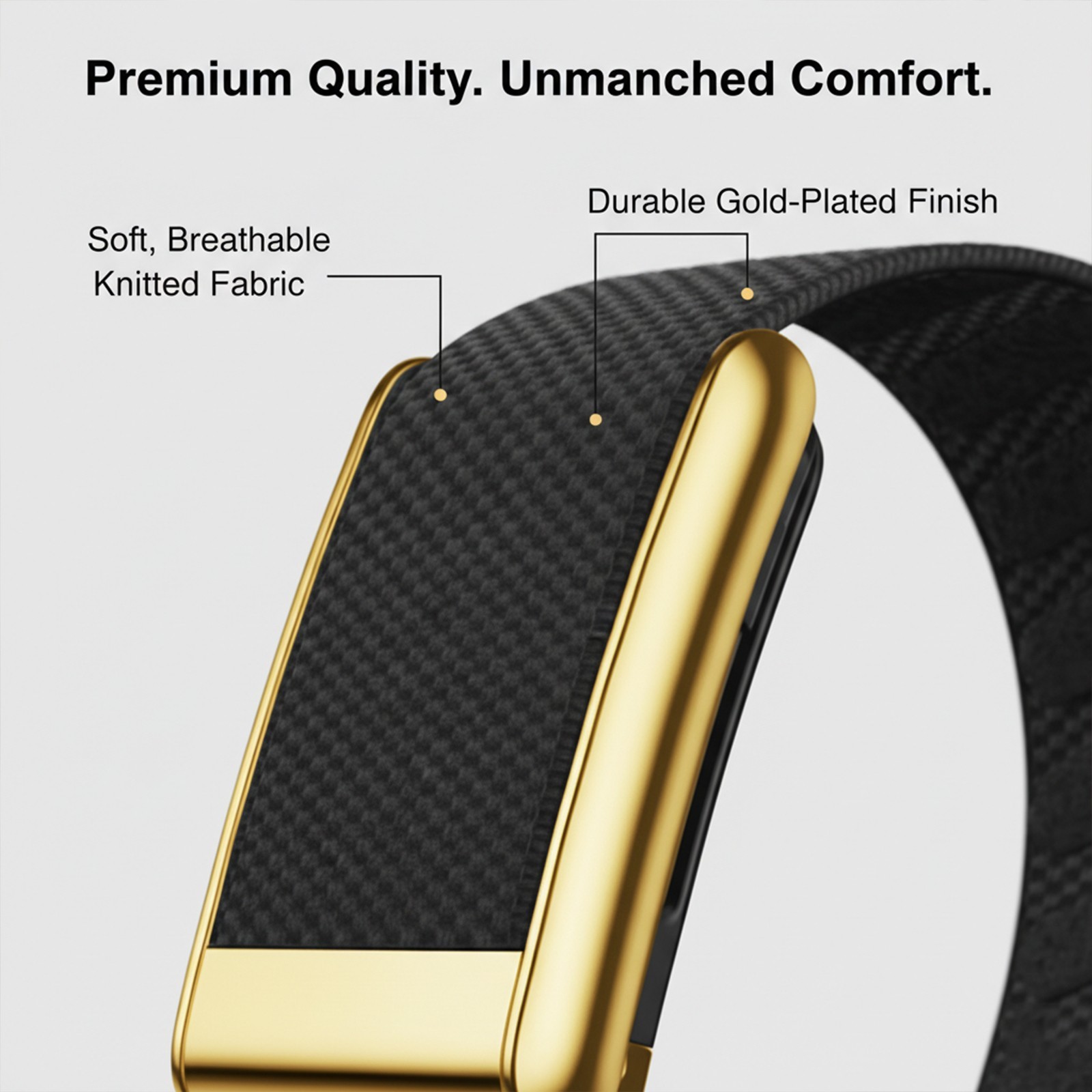 Gold/ Black Metal Band for Whoop 5.0 & MG Strap Replacement Nylon Wristband