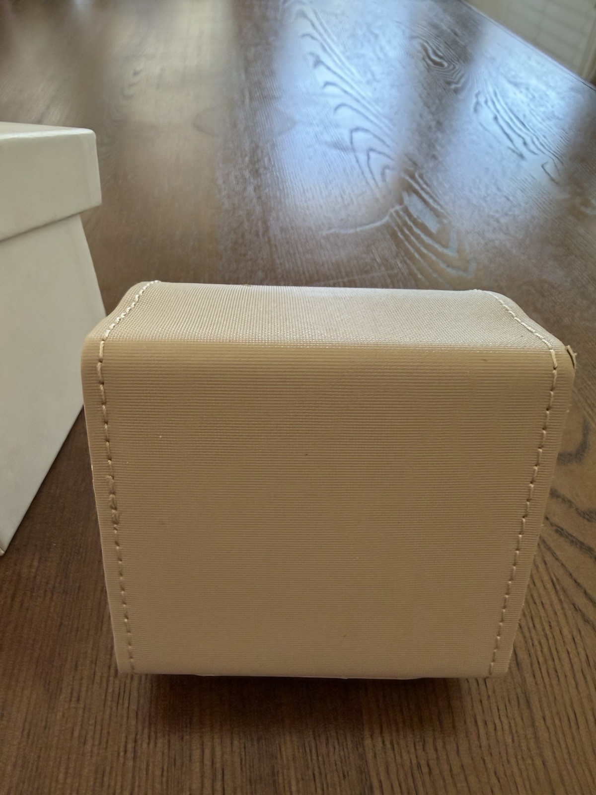 New Jaeger LeCoultre Watch Travel Case Box Set Beige Leather w/ Paper Box