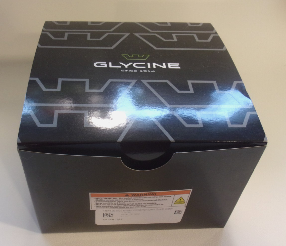 Glycine Airman World Timer GL1022, Quartz. Dual time. Blue. 41mm. New in box.