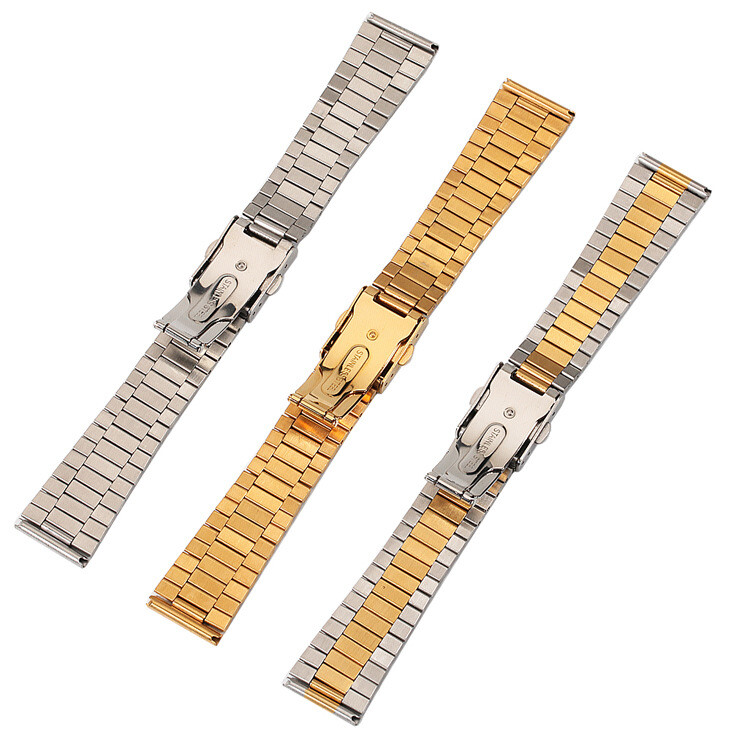 High Quality Solid Stainless Steel Watch Strap Wristband 12/14/16/18/20mm Unisex