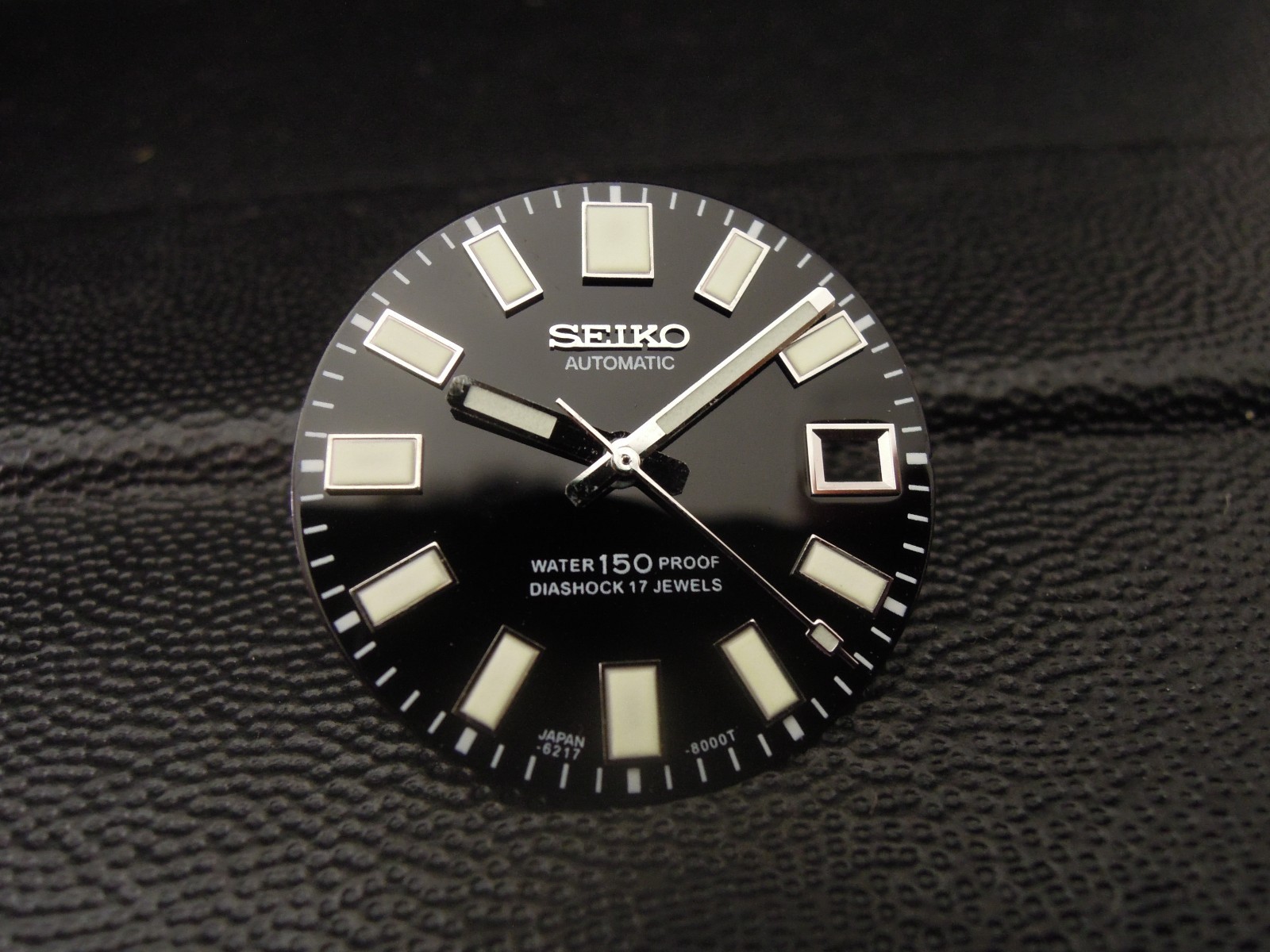 NEW BLACK GLOSSY 62MAS STYLE DIAL & HANDS LARGE DIVERS SKX031-033 /SKX007 WATCH