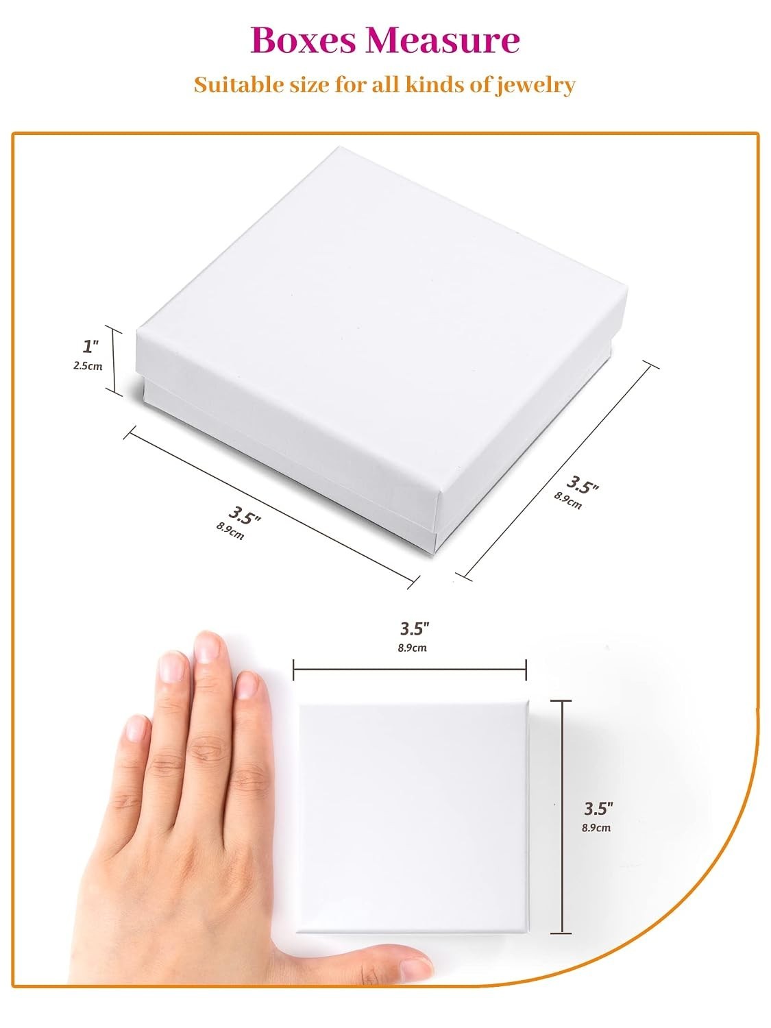 Elegant 20 Pc Cotton-Filled Jewelry Gift Boxes – 3.5×3.5×1 Glossy White Finish