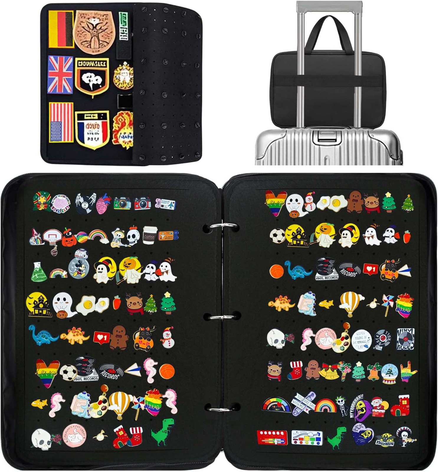 Mi Ya Mi Lai Extra Large Pin Display Book for Collectors | Portable 3 Ring Bi…