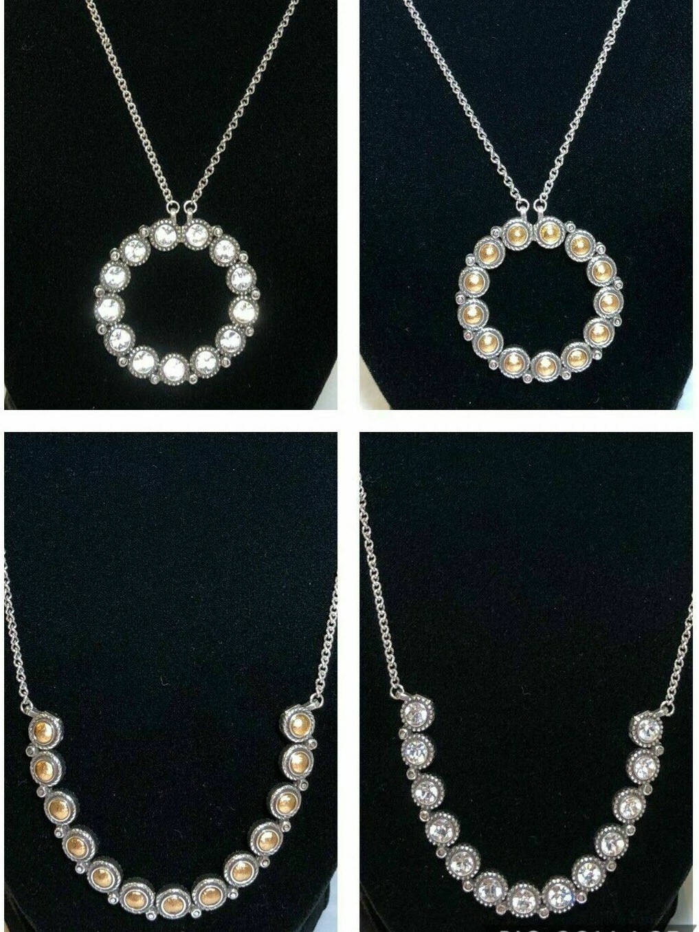 NWT Brighton TWINKLE DANCE Reversible 4-in-1 Crystal Gold Silver Necklace MRP$68