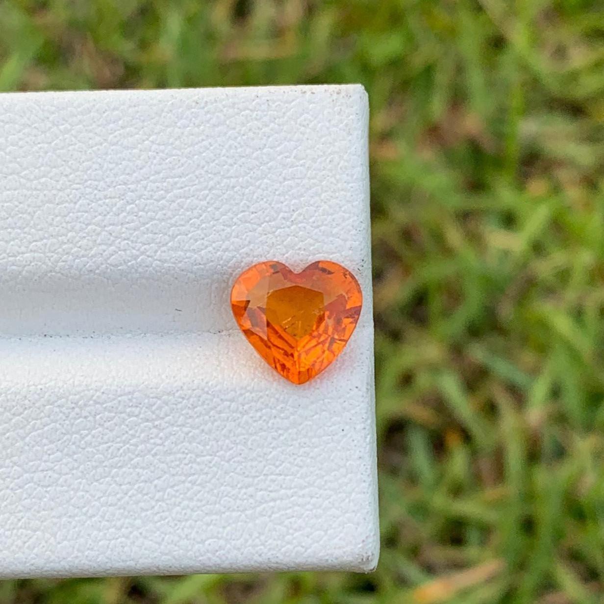 Natural Orange Garnet 2.10 Cts Heart Cut SI Clarity Loose Gemstone Tanzania