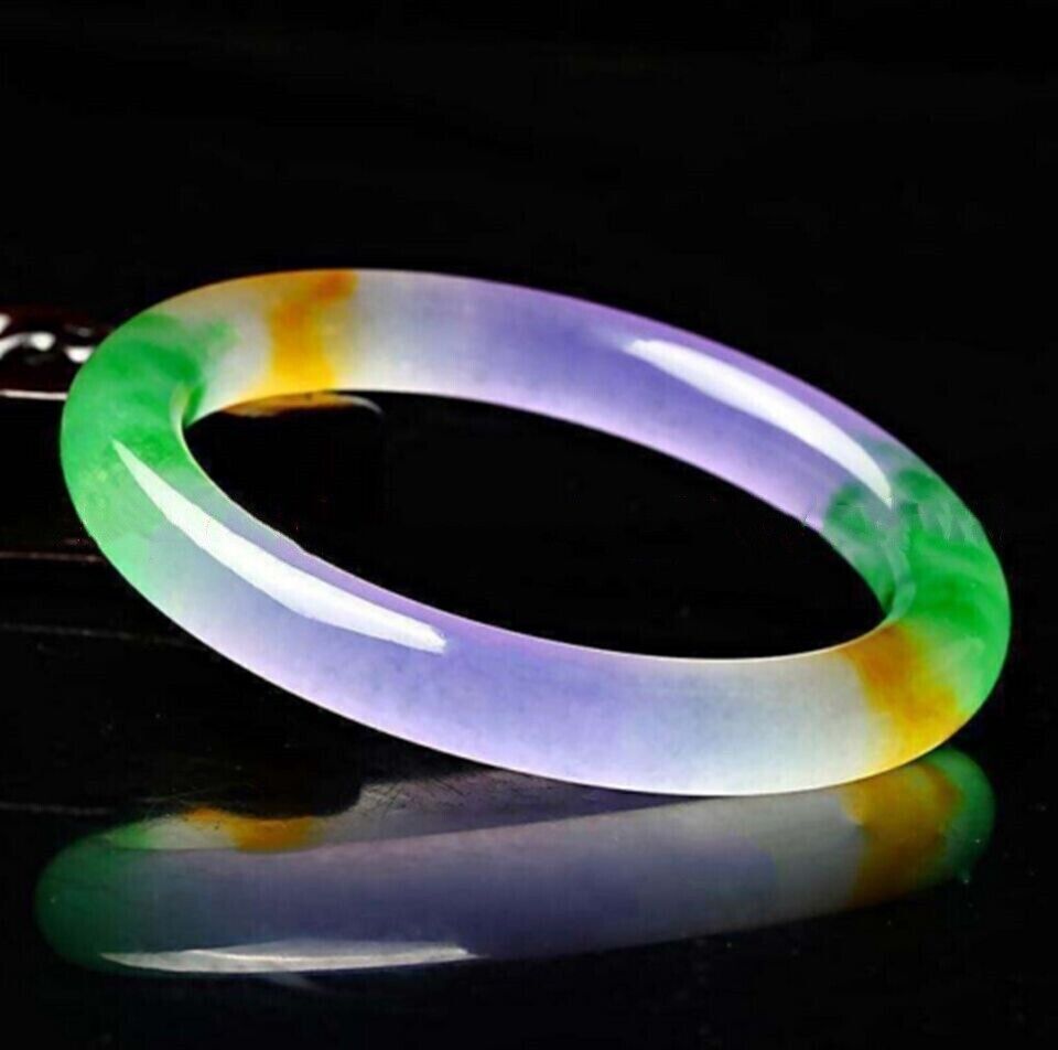 Nephrite Lavender Green Jade Gemstone Bangle Bracelet 56-62mm Women Jewelry