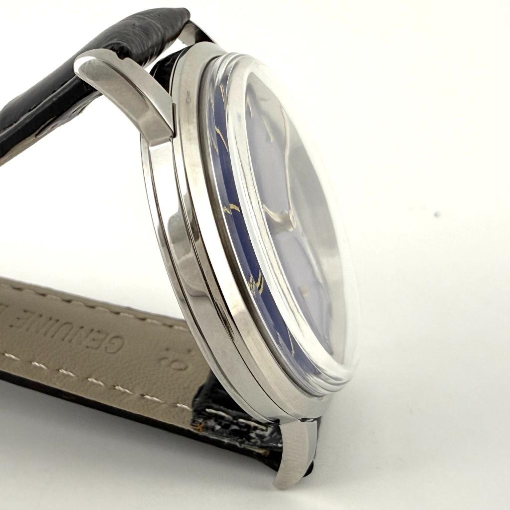 SWISS JUMBO GIRARD PERREGAUX MANUAL WIND NICE BLUE DIAL STEEL VINTAGE WATCH